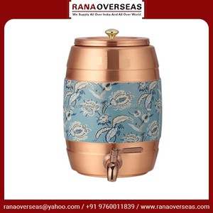 Tanque de agua de cobre puro con diseño de impresión esmaltada más vendido de alta calidad, dispensador de agua de tamaño y forma personalizados para Hotel y hogar - Product Image 5