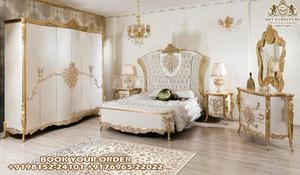 Colección de Muebles de Dormitorio Tallados del Palacio Imperial, Juego de Dormitorio Real Barroco con Armario, Juego de Cama Exclusivo de Madera de Teca, EE. UU. - Product Image 3