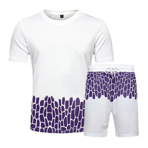 Conjunto de camiseta y pantalones cortos de fitness sublimados personalizados para hombre en mayor calidad - Product Image 1