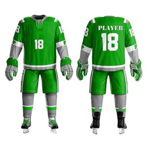 Unisex por encargo de poliéster desgaste de hockey sobre hielo OEM sublimación Impresión logotipo bordado Diseño equipo uniforme conjunto - Product Image 1