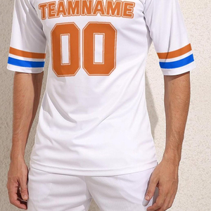 Maillot de football américain d'hiver personnalisé OEM de haute qualité pour hommes, grande taille, manches courtes, séchage rapide, avec logo frontal solide – Vente en gros - Product Image 4