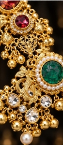 Gold Plated Alloy Wedding <b>Jewelry</b> <b>Set</b> Necklace Earring <b>Set</b> Quartz <b>Pearl</b> Vintage Floral Chain Pendant Imitation <b>Jewelry</b> for Women - Product Image 3