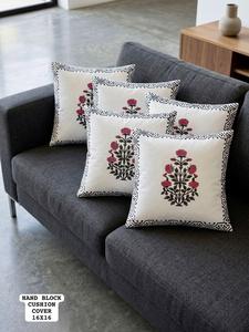 Fundas de cojín de algodón de la mejor calidad, impresas a mano, decorativas, para sofá, dormitorio, decoración del hogar, disponibles para la venta. - Product Image 5