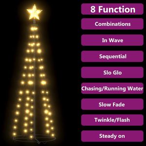 84 led caldo bianco albero cono di natale 2x5 ft elegante decorazione per le vacanze - Product Image 3