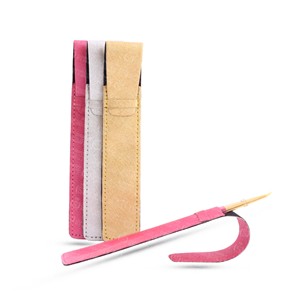 Pinzas de Acero Inoxidable para Extensión de Pestañas, Directo de Fábrica, con Estuche de Cuero Suave Personalizado para Herramientas de Belleza - Product Image 3
