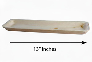 Platos de Sushi Cuadrados de Hoja de Palma Premium de 13 Pulgadas, Ecológicos, Aptos para Microondas, Compostables, 100% Naturales, Biodegradables y Desechables - Product Image 3