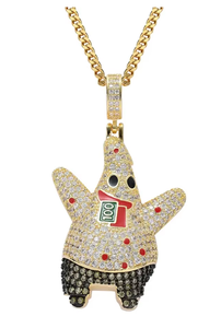 Collar con Colgante de Moissanita en Forma de Cubo de Hielo, Chapado en Oro sobre Plata, para Regalo de Fiesta Hip Hop - Product Image 2