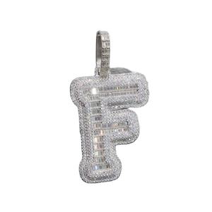 Collar de Moda con Colgante Hip Hop de Lujo Personalizado con Corte Baguette de Diamante Moissanite VVS al por Mayor de Fábrica - Product Image 1