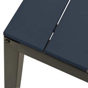 Banco de Jardín Rectangular Vintage de Acero Negro, Colección de Bancos para Patio - Product Image 5