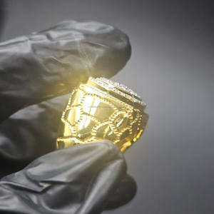 Anillo de Compromiso Cuadrado con Diamantes de Moissanita de Corte Brillante Redondo Estilo Iced Out para Hombre, Plata de Ley 925, Joyería de Regalo Hip Hop - Product Image 3