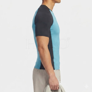 Customizable Round Neck Active Sports Men Football Compression Shirt Quick Dry Running Fitness Base <b>Layer</b> <b>Top</b> - Product Image 4