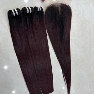 Extensiones de Cabello Humano Remy Vietnamita Natural SDD, Súper Doble Trama, con Mechas Piano y Mechones Liso Extremo, Material Virgen - Product Image 5