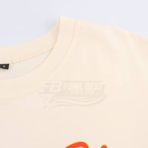 T-shirt ample écologique pour femme, nouvelle collection printemps 2026, style européen et américain, coupe slim, col droit, manches courtes, avec logo en dentelle - Product Image 4