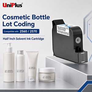 Cartucho de Tinta Solvente Uniplus de Media Pulgada para Codificación de Botellas de Cosméticos, Compatible con 2560 2570 - Product Image 1