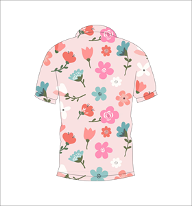 Polo à imprimé floral rose pour hommes, manches courtes, décontracté, mode été, t-shirt de golf - Product Image 2