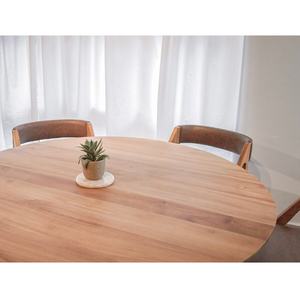 Santa Round Solid Wood Dining <b>Table</b> <b>Mid</b> <b>Century</b> Modern Minimalist for Home and Cafe - Product Image 2