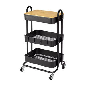 Chariot de rangement pour légumes en métal robuste avec paniers à plusieurs niveaux pour la cuisine et la maison - Product Image 1