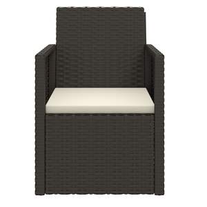 Fauteuil de jardin blanc crème, chaise d'extérieur confortable en couleur noire - Product Image 4