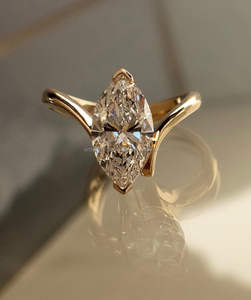 Igi/gia แล็บตัดเพชรวินเทจ14K สีเหลืองแหวนแต่งงาน/งานหมั้นใส่ได้ทั้งชายและหญิงสีขาวทองคุณภาพดีสำหรับงานปาร์ตี้ครบรอบ-คุ้มค่า - Product Image 3