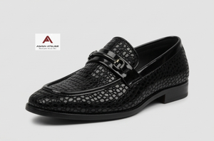 Asken Atelier Mocassins pour hommes faits main, de qualité supérieure, à enfiler, à bout gaufré, pour chaussures de ville formelles, antidérapants, avec logo personnalisé, pour le bureau - Product Image 2