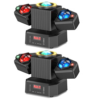 U`King 2PCS 65W LED Moving Head Light Red Green Laser Beam Colorful Magic Ball Disco Stage Light Light for DJ Party Wedding