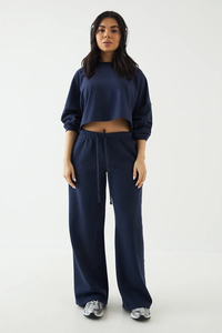 Camiseta Oversize de Algodón para Mujer con Bordado, Hombros Caídos, Manga Corta, Cuello Redondo, Estilo Casual Urbano - Product Image 3