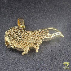 Pendentif Tête de Lion Sertie de Pierres, Bijou Hip Hop de Luxe, Collier Tête de Lion, Bijou Hip Hop, Collier Roi des Animaux - Product Image 6