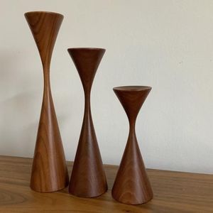 Portavelas de Madera de Estilo Tradicional, Portavelas Decorativos de Madera, Faroles, Frascos para Velas - Product Image 2