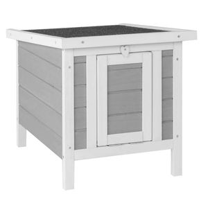 Conigliera in Legno Grigio Impermeabile da 20 Pollici, Casetta per Piccoli Animali, Habitat per Conigli e Animali Domestici - Product Image 4