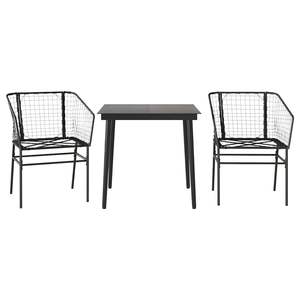 Conjunto de Comedor para Jardín en Negro - Product Image 2