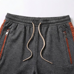 Survêtement gris et orange pour homme, fermeture éclair intégrale, col montant, vêtements de sport décontractés, respirant, polyester et coton, pour l'automne - Product Image 5