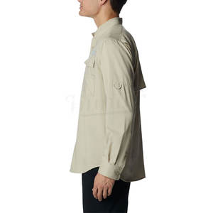 Chemises de pêche unisexes personnalisées OEM, imperméables, anti-UV, à manches courtes, à motifs floraux, à séchage rapide, respirantes, avec ventilation cachée, UPF 50 - Product Image 3