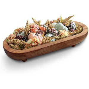 Bol décoratif et vase artisanal en bois d'acacia, design contemporain, écologique, 30x30x12cm |   Vente en gros - Product Image 1