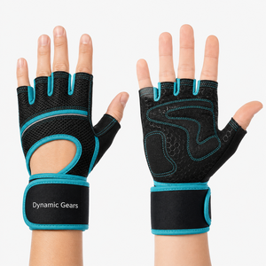 Custom Logo Neoprene Fingerless Gym Gloves for Closure for Men Women Workout Wrist Support Anti-Slip Feature Bodybuilding - Product Image 2