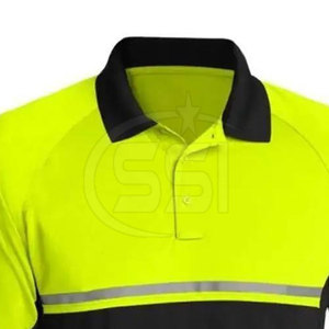 Chemise de travail haute visibilité ANSI Classe 2 imperméable avec bandes réfléchissantes pour les tâches de maintenance en extérieur, polo de sécurité, uniforme - Product Image 3