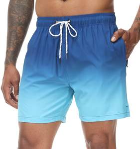 Fabricante de Shorts de Baño para Hombre, Shorts de Playa de Poliéster de Secado Rápido, Forro de Malla, Cintura Elástica, Logotipo Personalizado OEM - Product Image 1