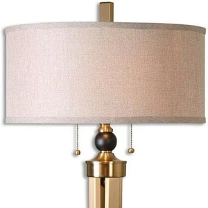 โคมไฟตั้งโต๊ะทองเหลืองหรูหราทันสมัย แบรนด์อินเดีย สำหรับส่งออก เป็นมิตรกับสิ่งแวดล้อม และใช้งานได้หลากหลาย เหมาะสำหรับตกแต่งห้องนั่งเล่น - Product Image 1