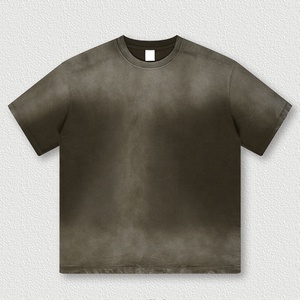T-shirt en coton pour homme, style streetwear, personnalisé, 250 GSM, effet délavé vintage, t-shirt lourd, coupe ample, t-shirts vierges de haute qualité - Product Image 3