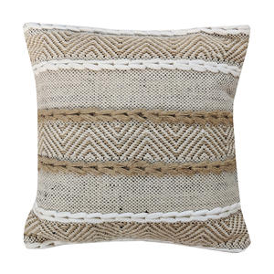 Funda de lana personalizada de fabricante indio, cojín de sofá, patrón moderno de rayas, funda de cojín de Hotel al aire libre, técnicas tejidas - Product Image 6