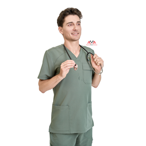 ชุดเสื้อพยาบาลแขนยาว/สั้นสีขาวชุดยูนิฟอร์ม FMF เสื้อแพทย์สีขาวสำหรับโรงพยาบาลดีไซน์ตามสั่ง - Product Image 1