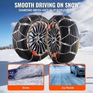 Nuove Catene da Neve Auto-Aggraffanti a Maglia Diamantata Antiscivolo in Acciaio al Manganese per Trazione d'Emergenza - Product Image 4