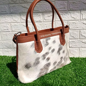 Bolso Tote de Cuero Genuino con Pelo, Venta al por Mayor de Fábrica, Bolso de Hombro Vintage de Gran Capacidad - Product Image 6