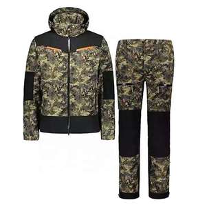 Ensemble veste et pantalon de travail pour homme, camouflage, haute visibilité, respirant, certifié CE, capuche, genoux renforcés, plusieurs poches, vêtements d'extérieur - Product Image 1