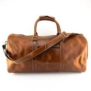 Sac de voyage de grande capacité, forme tonneau, deux poignées, fermeture éclair, unisexe, pour week-end, grande capacité, pour la salle de sport, avec rivets - Product Image 3