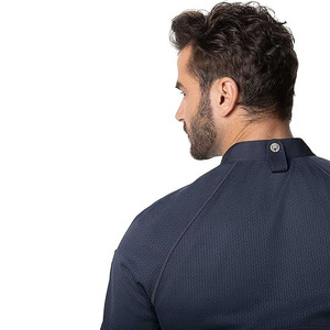 Uniforme de chef personnalisé avec logo imprimé, manches longues, respirant, couleur unie, en vente - Product Image 3