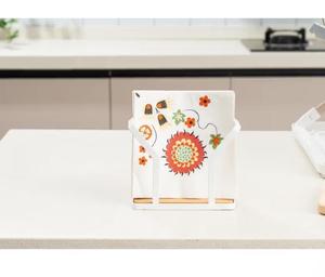 Porte-mouchoirs moderne pour la décoration de table, en plastique blanc, design pratique - Product Image 4