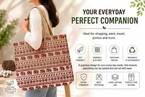 <b>Mini</b> Elephant Cultural Themed Premium Printing Open Design Traditional Elephant Print for Puja's and Festival's - Product Image 2