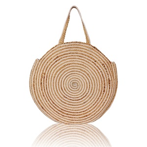 Bolso de mano de yute estilo bohemio para la playa con estampado de letras, tamaño personalizado, asa para el hombro, regalo para fiestas - Product Image 3