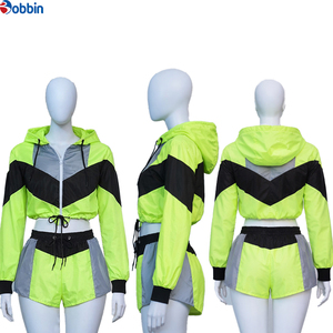 Summer Hip Hop <b>Short</b> Tracksuits <b>Sets</b> Custom Casual 2Pcs Windbreaker <b>Short</b> Jacket Zip up Cotton Streetwear <b>Short</b> <b>Set</b> <b>for</b> <b>Women</b> - Product Image 4
