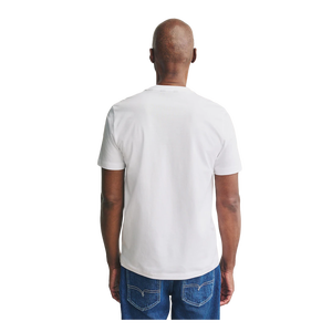 Men's <b>Plain</b> <b>White</b> O-Neck Short Sleeve Cotton T-Shirt Regular Fit Casual Jersey Knit Solid Color - Product Image 2